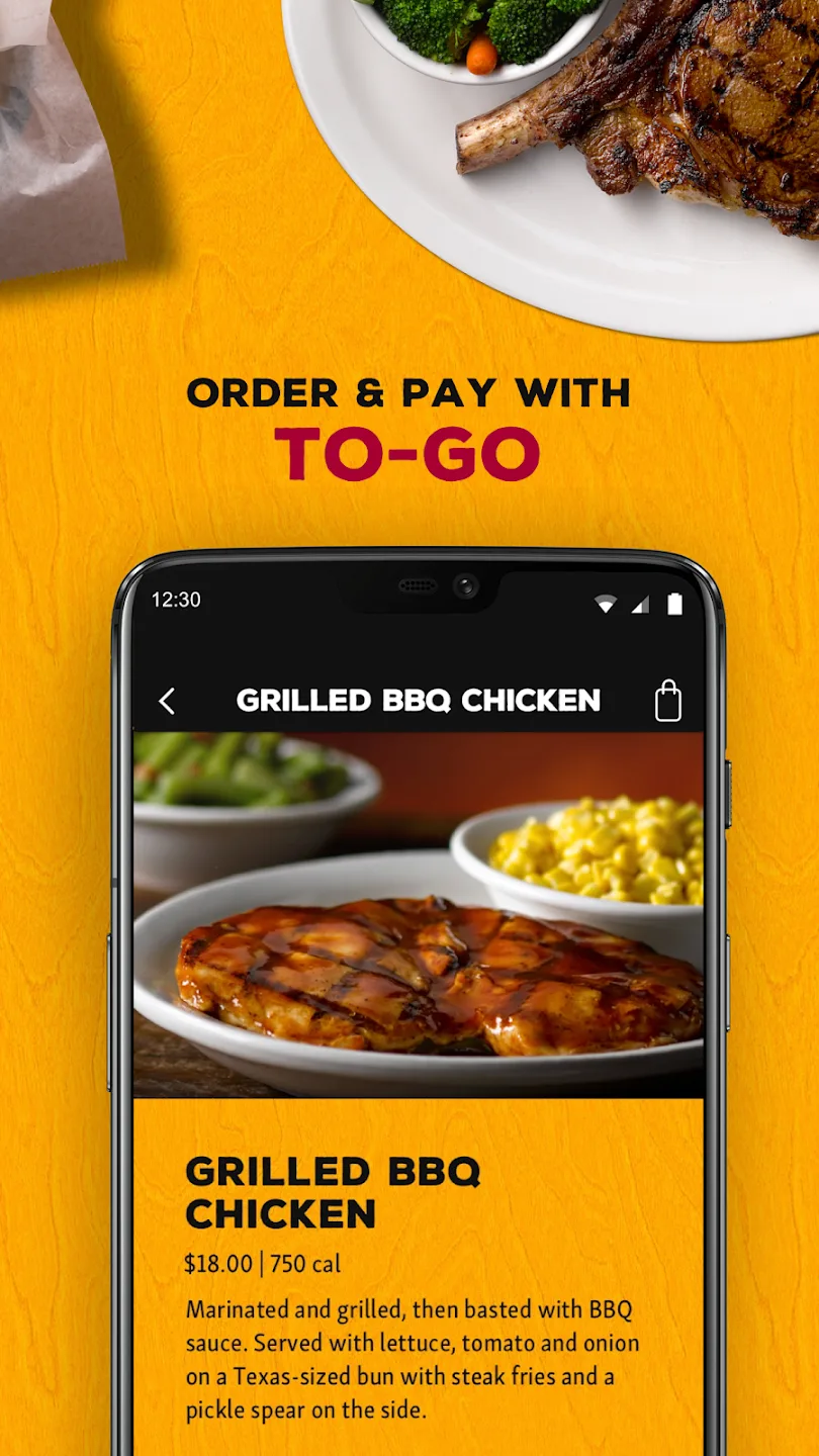 Texas Roadhouse app waitlist feature