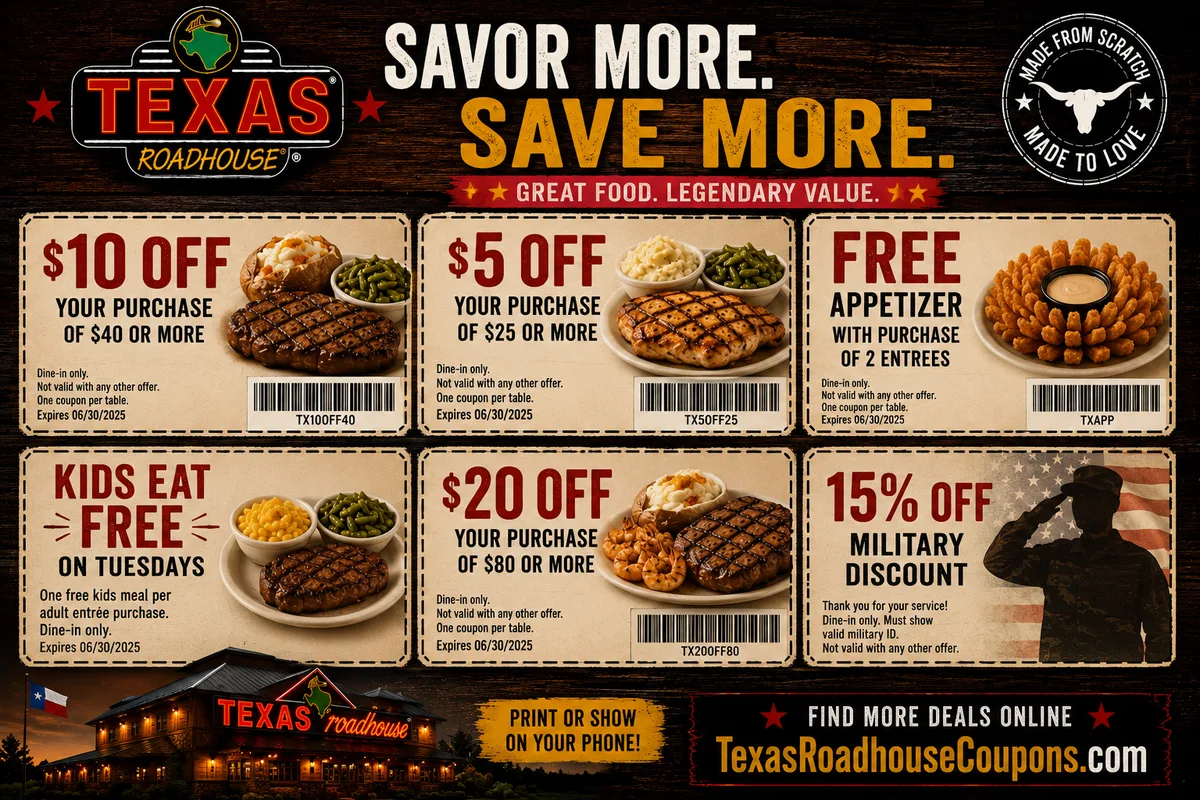 Texas Roadhouse coupons and ways to save