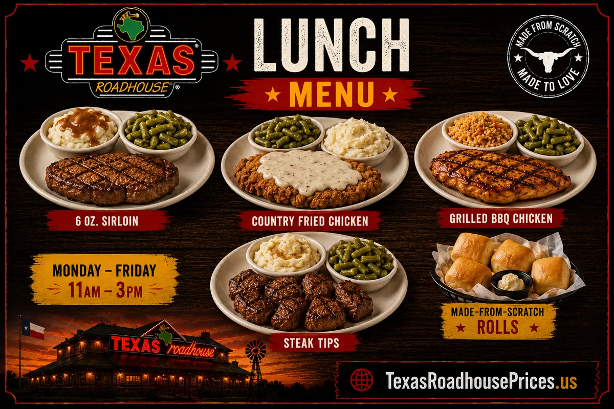 Texas Roadhouse Lunch Menu