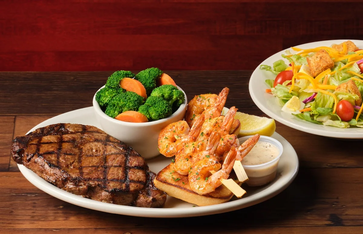 Ribeye 12oz & Grilled Shrimp